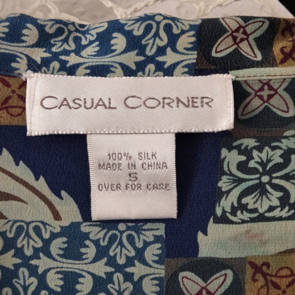 Vintage Casual Corner 100% Silk Dark Academia Quiet Luxury Blouse Top Old Money - Picture 3 of 6